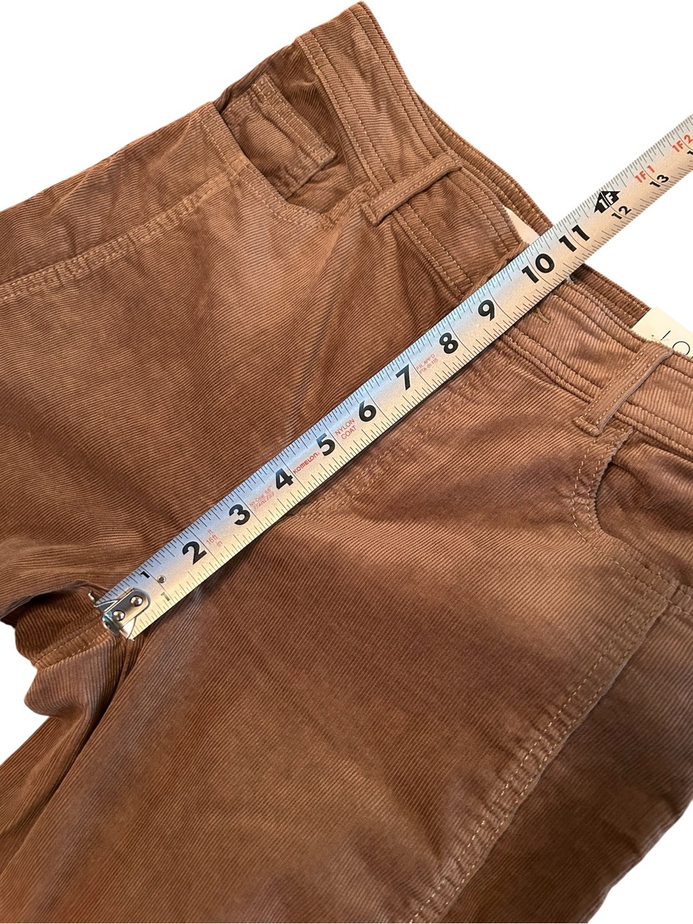 LOFT Made & Loved Tan Corduroy High Waist Barrel Jeans - NWT - PoetCore size 25 - Picture 10 of 11